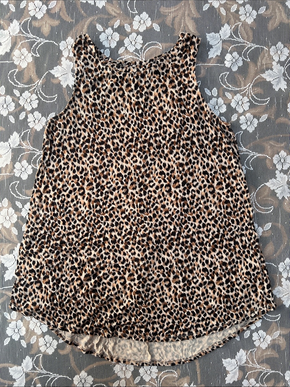 Old Navy Leopard-Print Tank Top in Black and Tan Butter Soft
